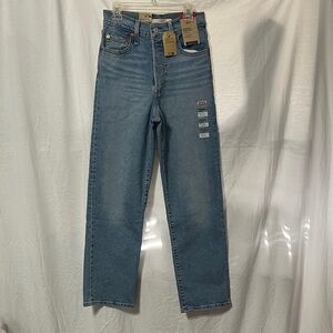 Levi's Classic Ribcage Straight Ankle Blue Jeans